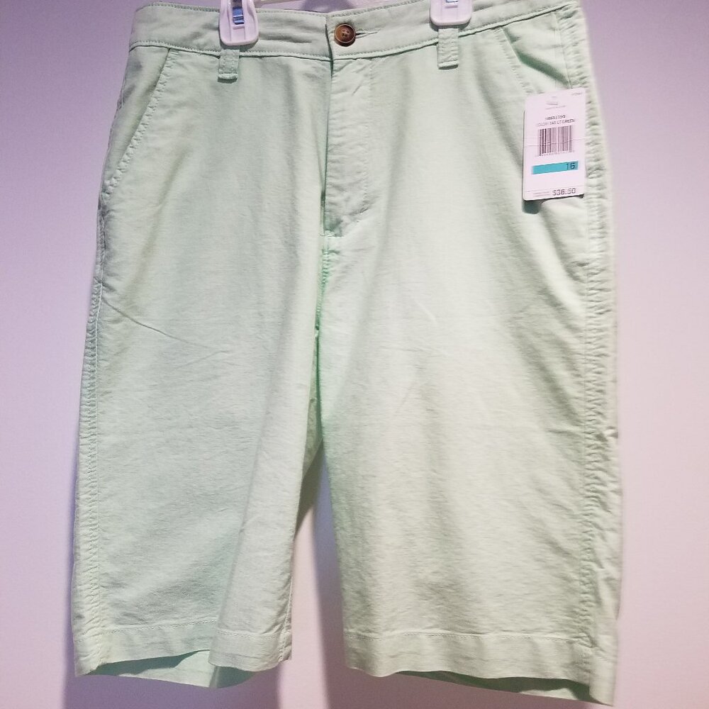 Nautica Boys' Shorts Size 16 100% Cotton N865139Q Color 341 Lt Green Ret NWT $36
